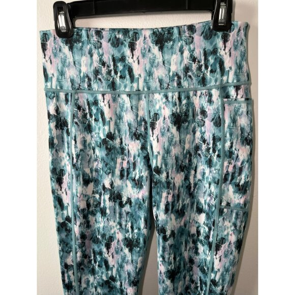 Sweaty Betty Super Sculpt 7/8 Size L Watercolor Print Womens Leggings - Picture 2 of 10